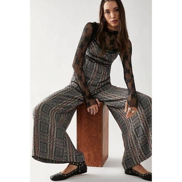 Free People Pants - Nwt Free People Marley Plaid One-Piece Jumpsuit